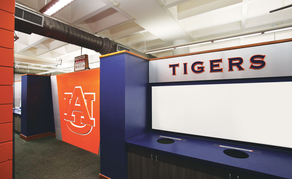 Auburn University Football Locker Room