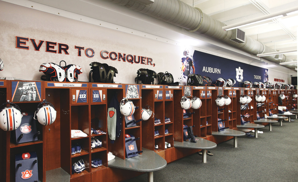 Auburn University Football Locker Room