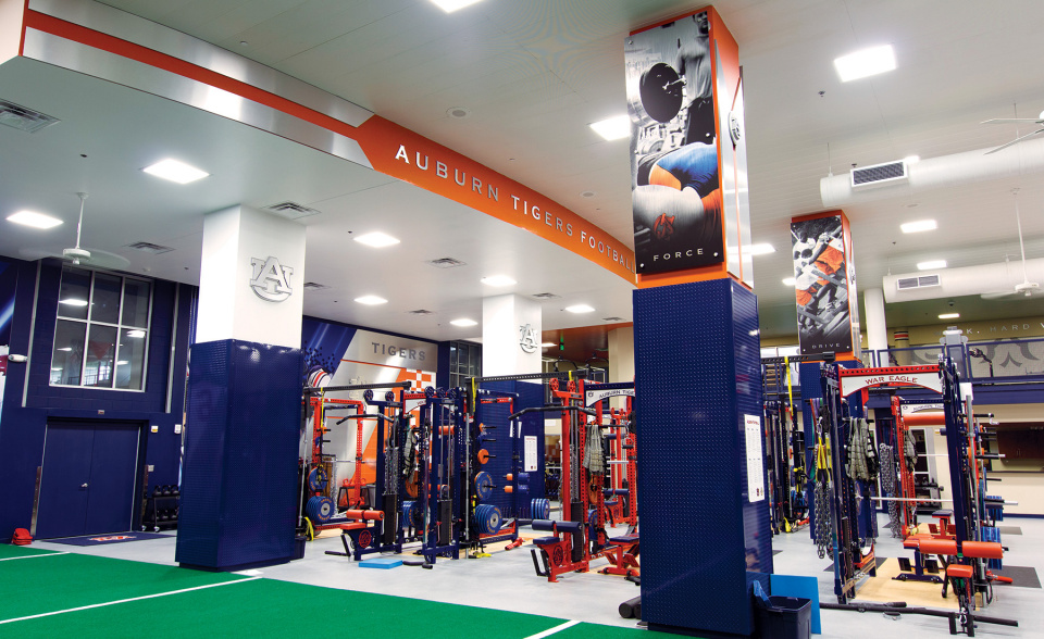 Auburn University Football Weight Room