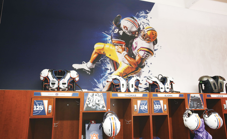 Auburn University Football Locker Room