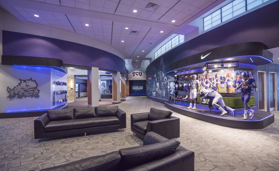 TCU Football office lobby