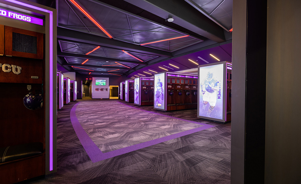 TCU Football Locker Room