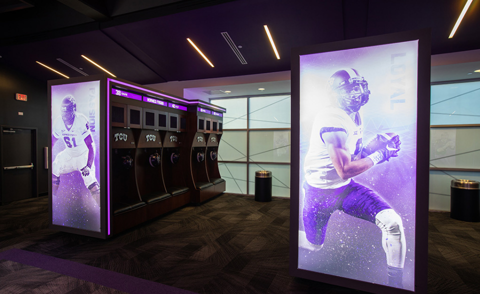 TCU Football Locker Room