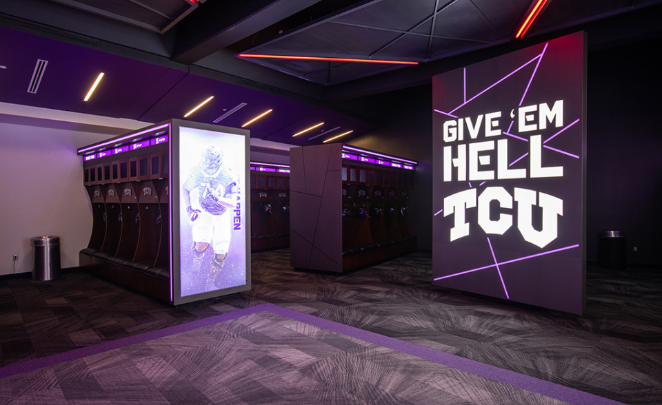 TCU Football Locker Room