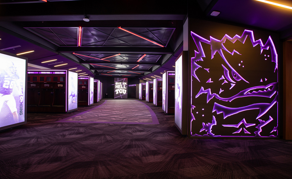 TCU Football Locker Room