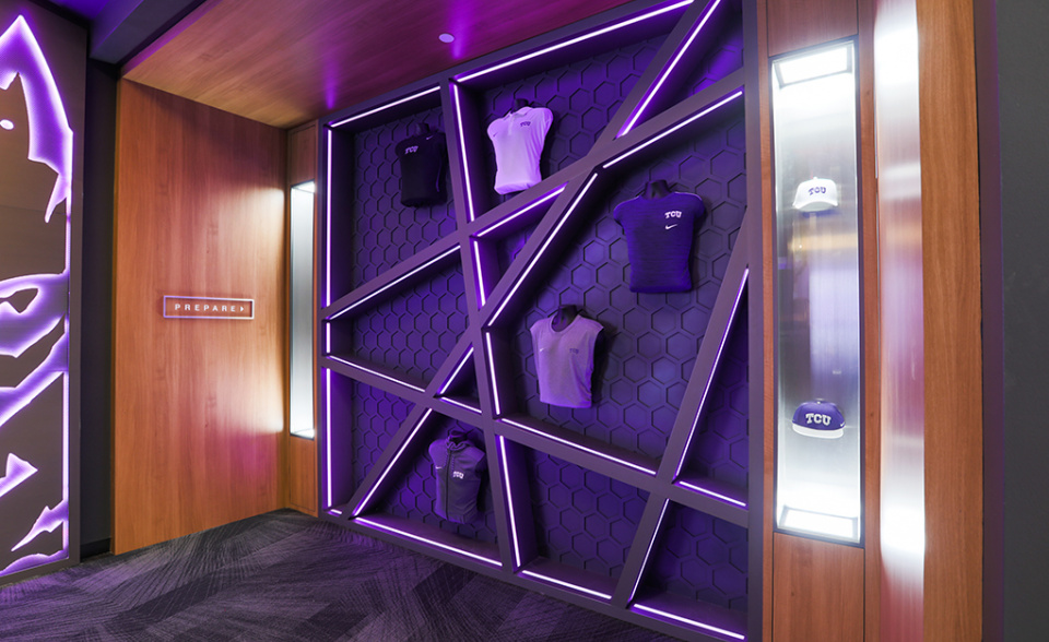 TCU Football Locker Room