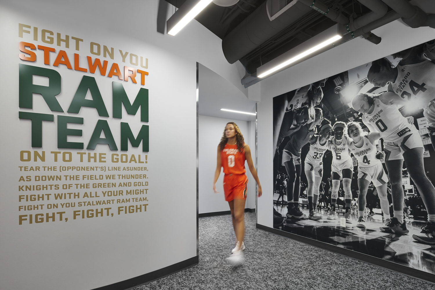 Women's Basketball Hallway Featuring CSU Fight Song