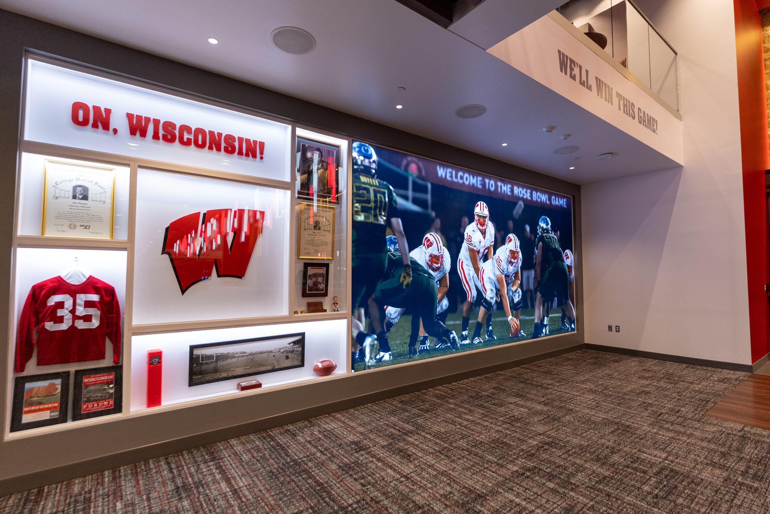 Memorabilia Wall in Champions Club