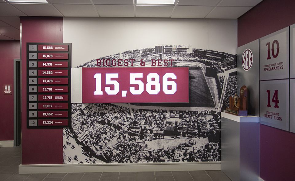 Mississippi State Baseball Lounge and Player Entry