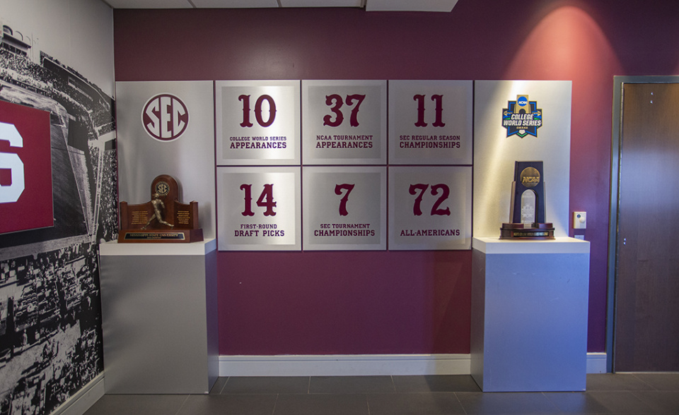 Mississippi State Baseball Lounge and Player Entry