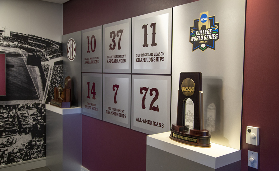 Mississippi State Baseball Lounge and Player Entry