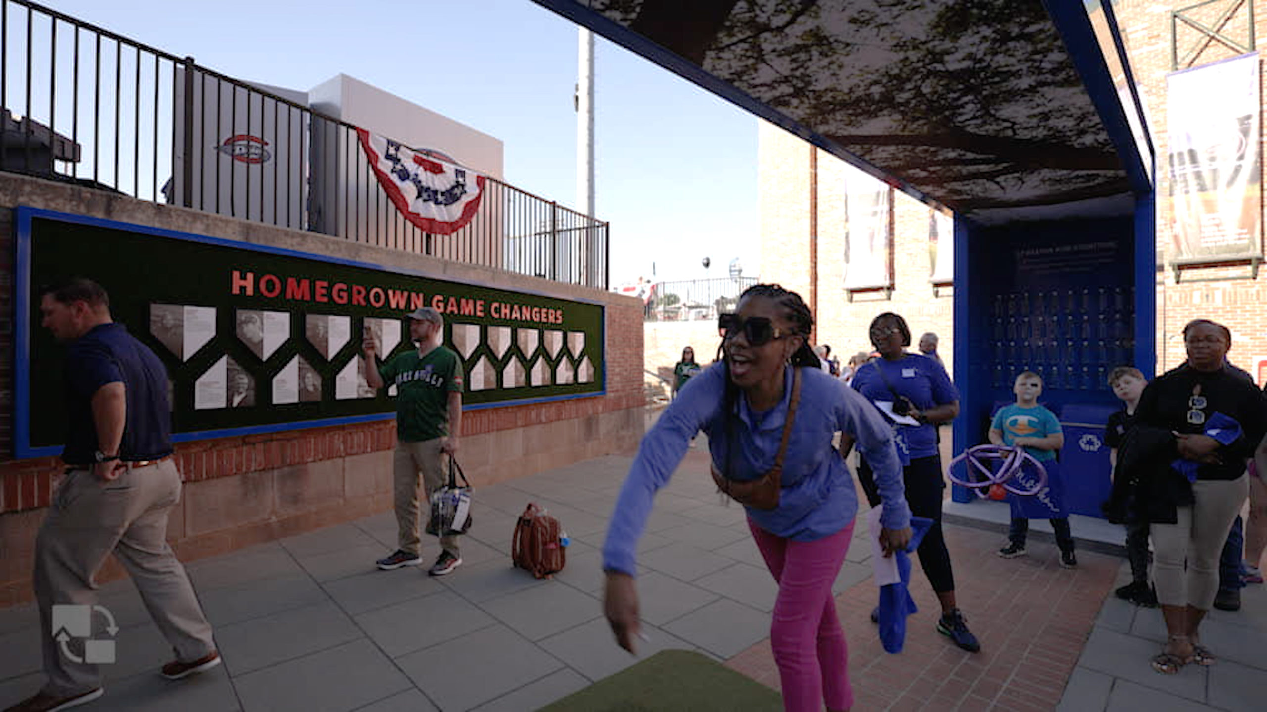 Greenville Drive Fans Playing GVD Gamechanger Pitching Experience