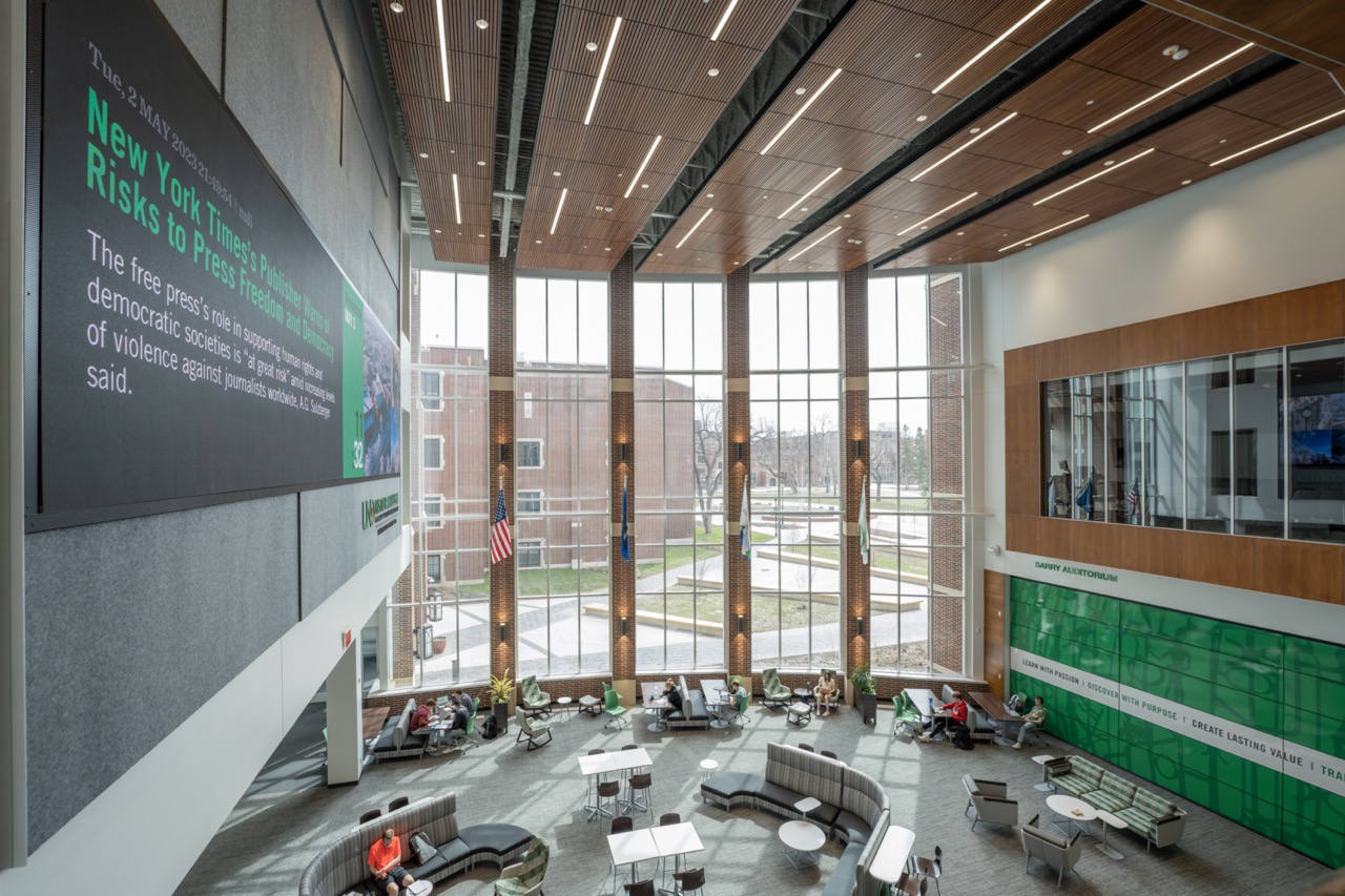 Large scale LED display offers diverse functionality.