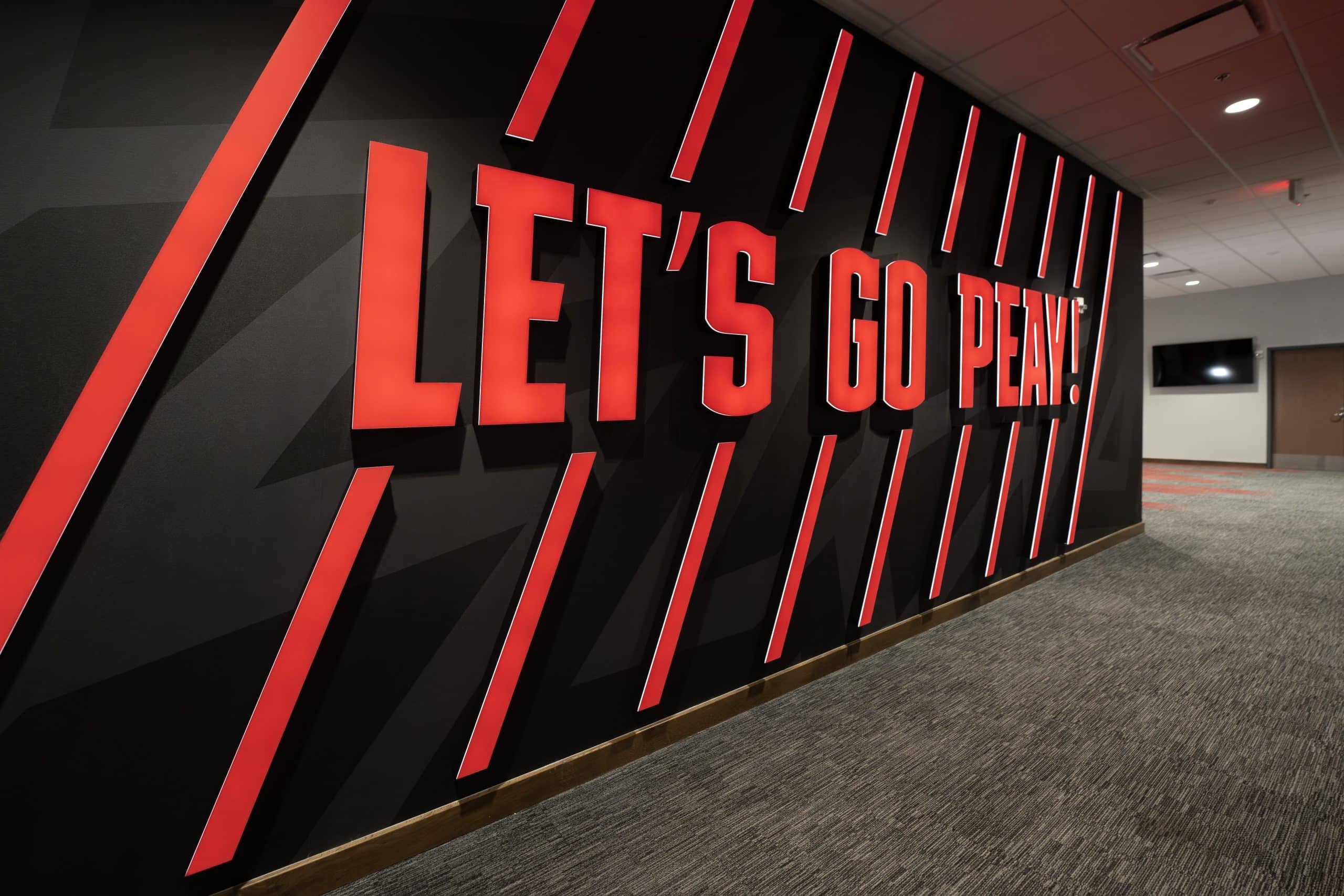 Let's Go Peay Lighted Wall