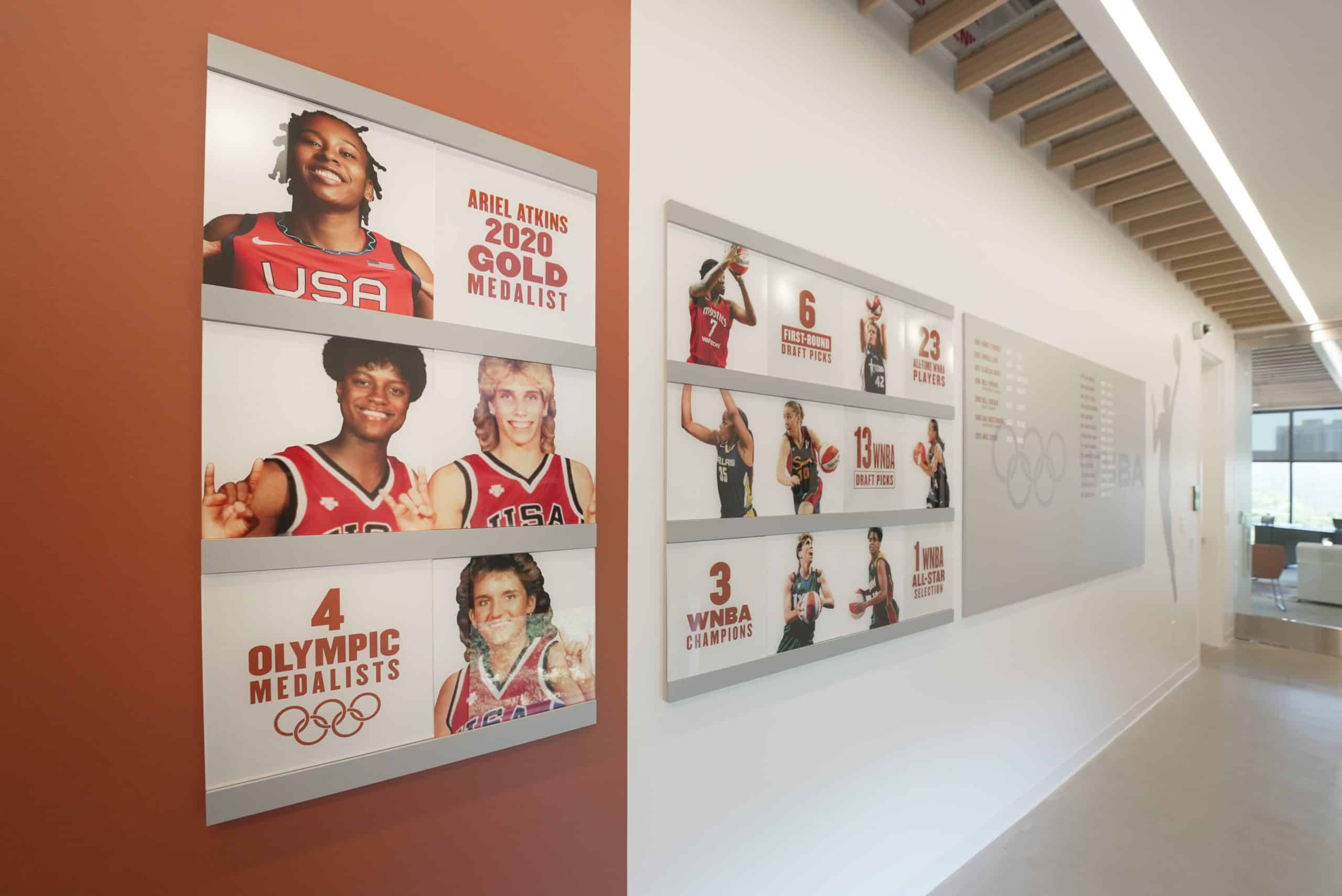 Women's Basketball WNBA and Olympic Alumni Display