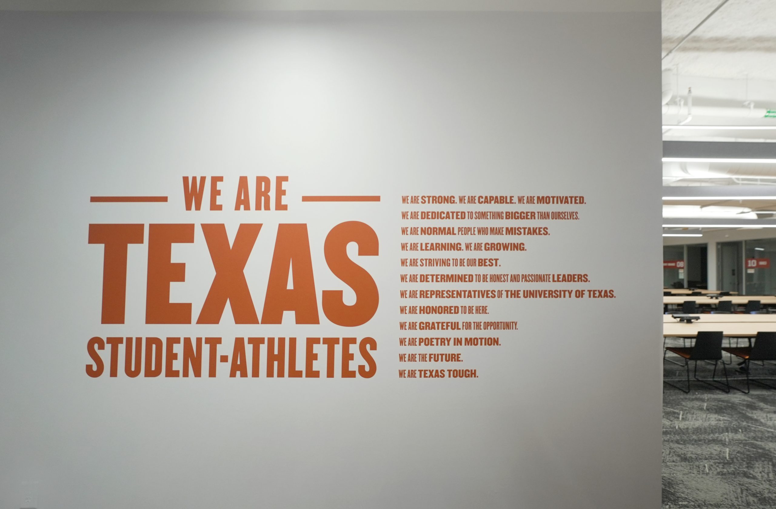 UT Student-Athlete Value Wall