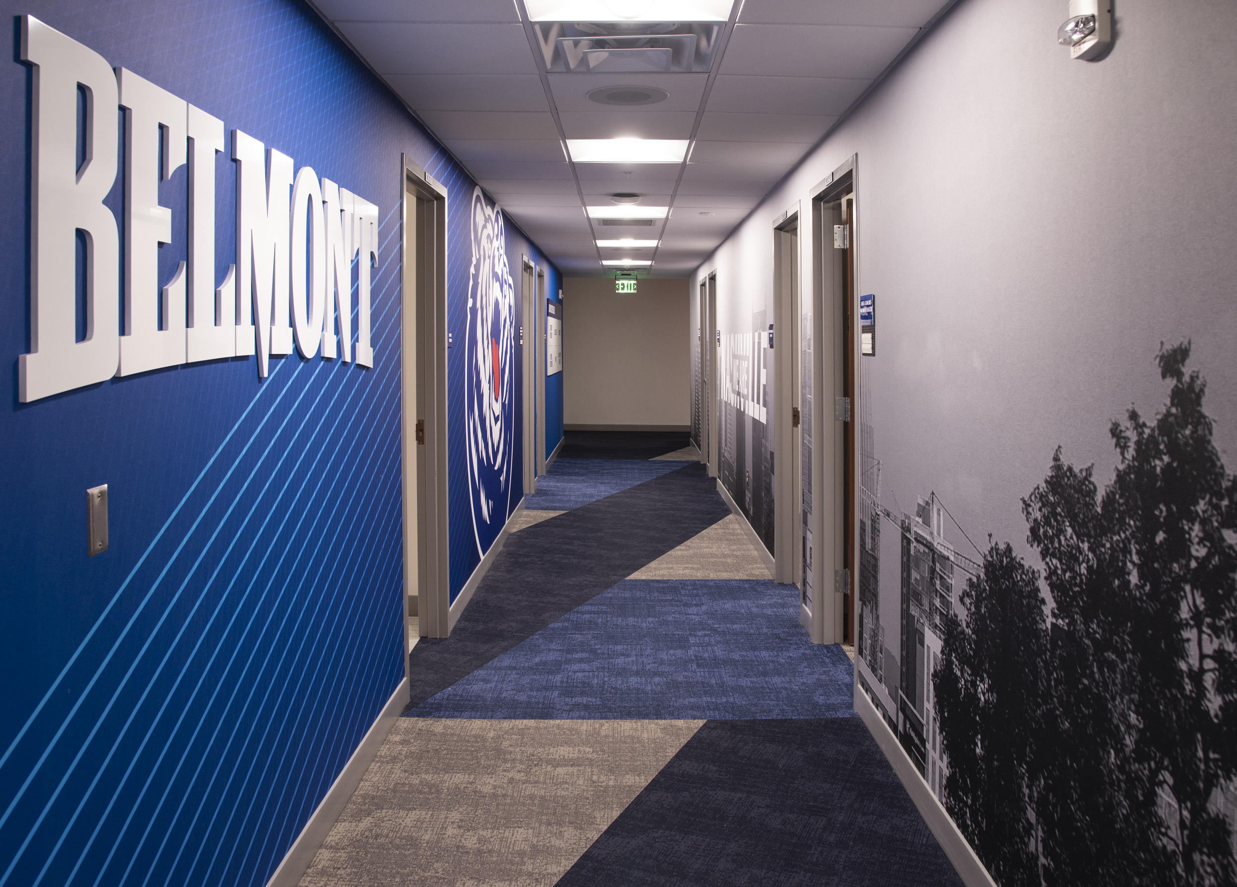 Belmont Athletics Office Hallway
