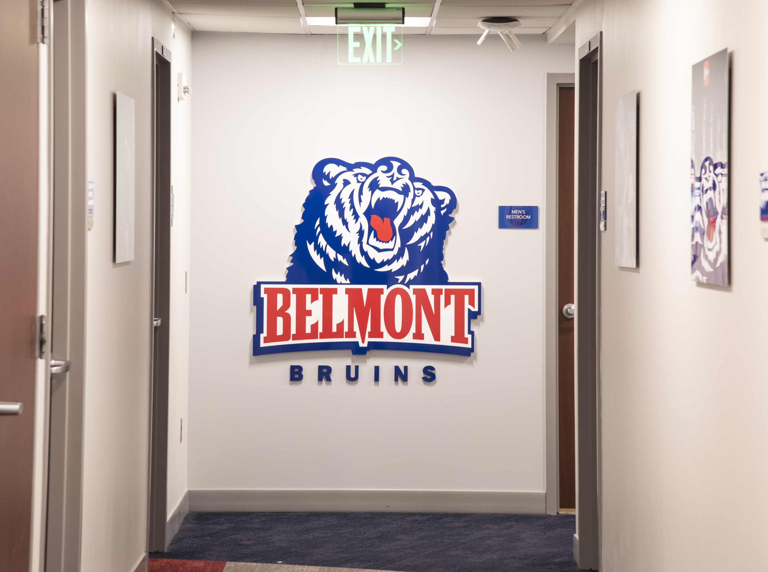 Belmont Athletics Office Hallway