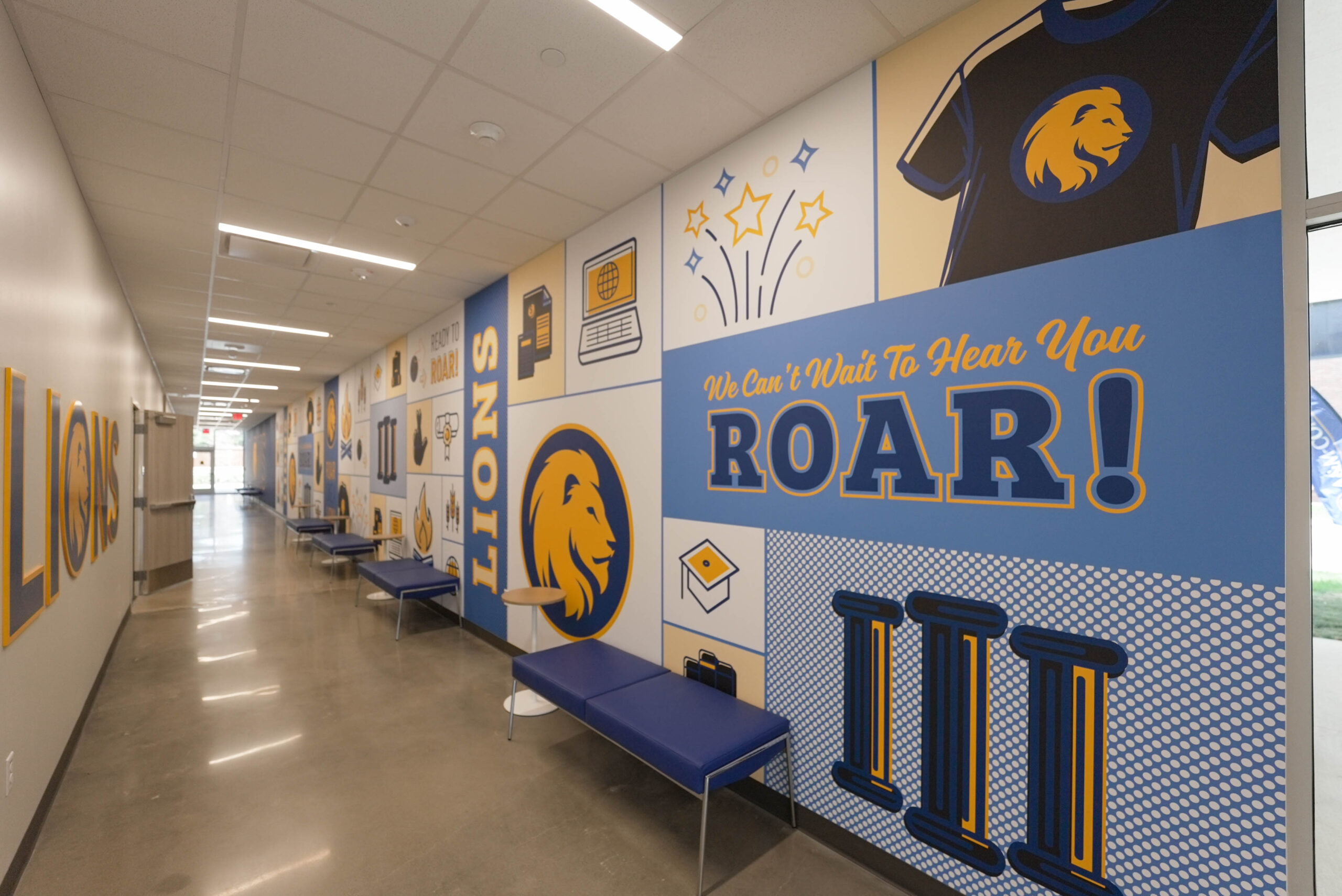Lions Pride Hallway Graphic