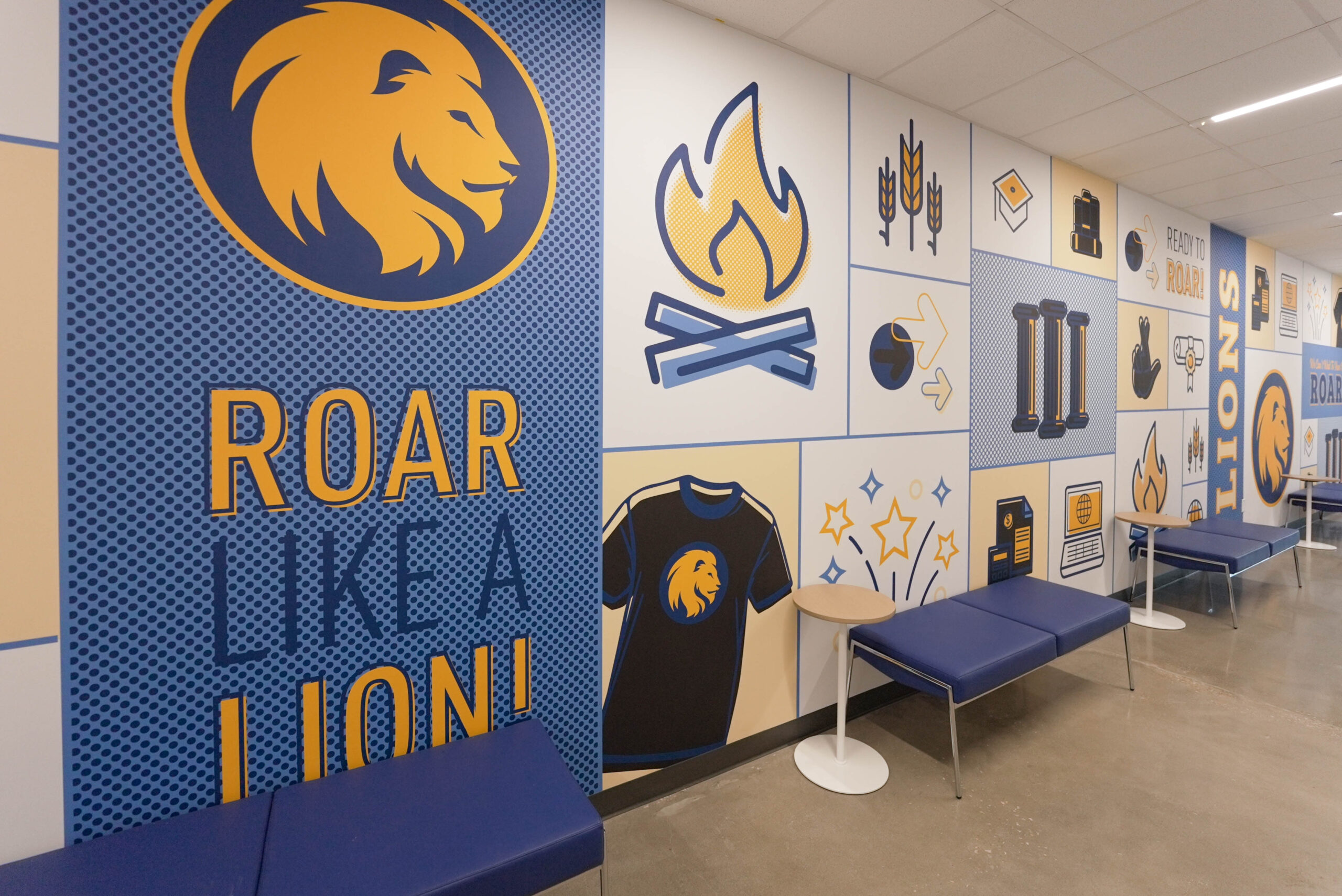 Lions Pride Hallway Graphic