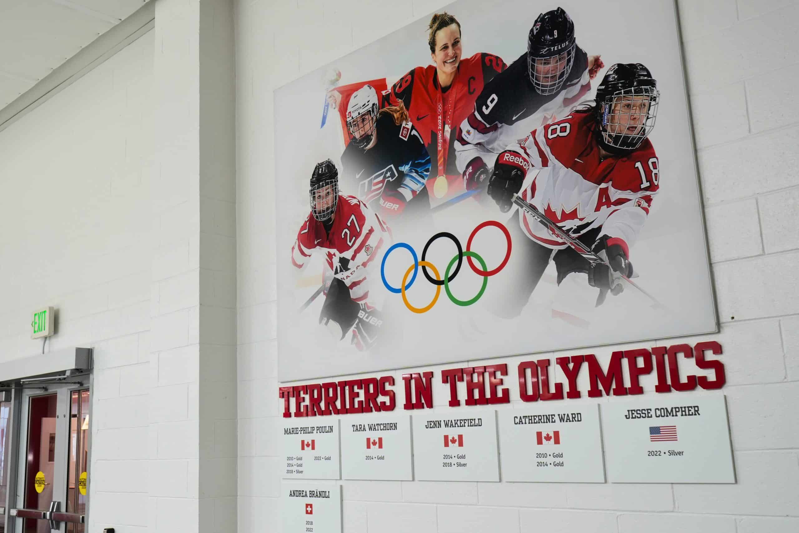 Boston University Women's Hockey Olympic Alumni Display